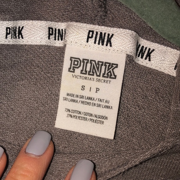 PINK grey pullover sweater - Picture 5 of 6